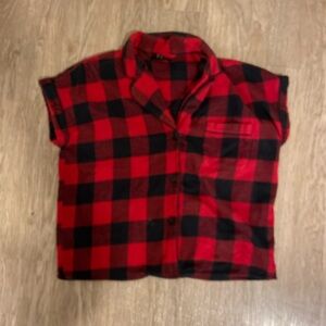 Madewell Red and Black Plaid Shirt